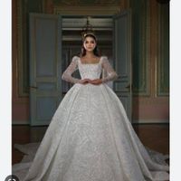 Vestido de Noiva Com Decote Quadrado - 2