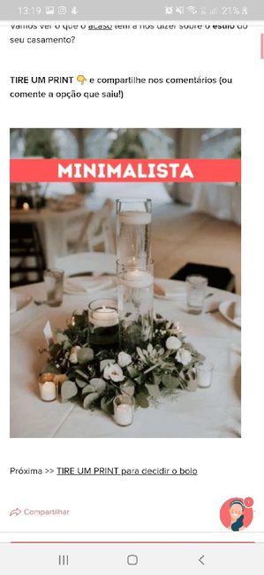 TIRE UM PRINT para decidir o estilo do casamento 1