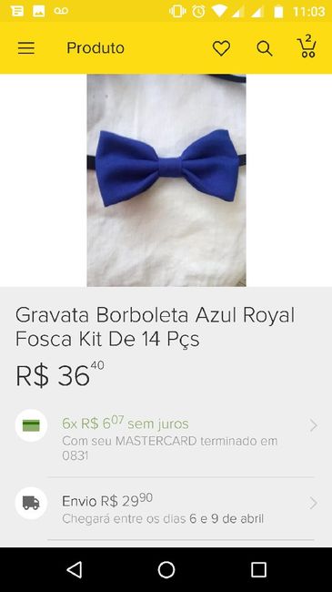 Gravata para padrinhos - 1
