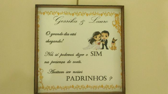 convite na parte interna da tampa