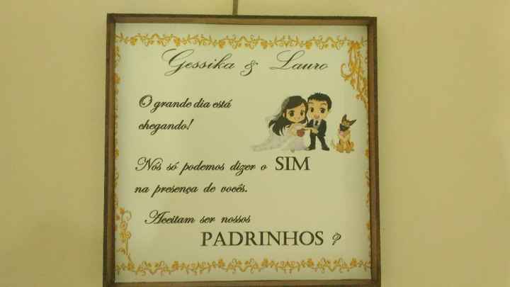 convite na parte interna da tampa