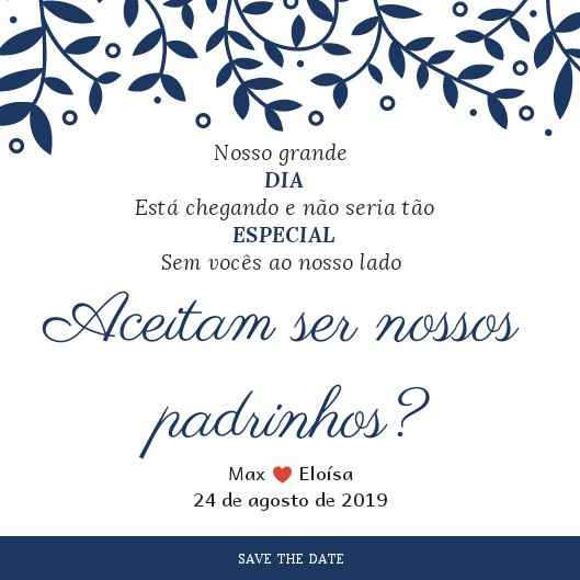 Meu convite para os padrinhos #help - 1