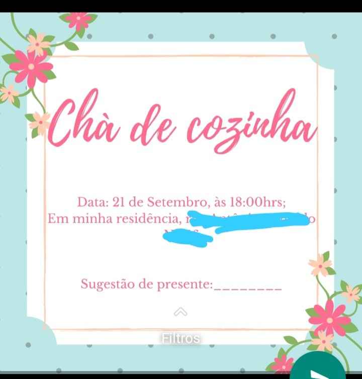 Convite do chá de panela pelo canva 🎁🗒☕🥂🍽 - 3