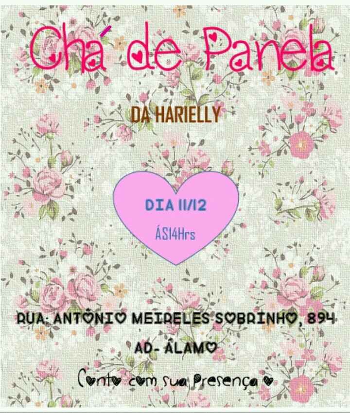 Meu convite de chá de panela - 1