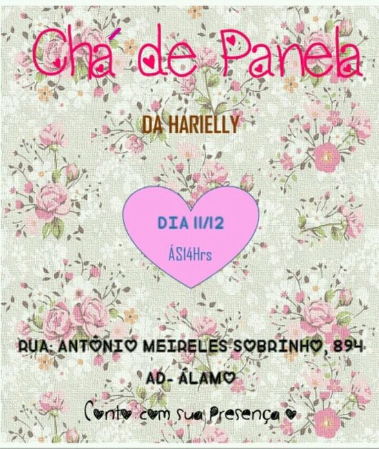 Meu convite de chá de panela - 1