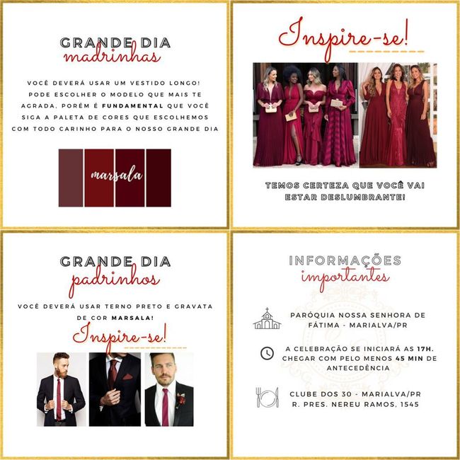 Arte no Canva (manual dos padrinhos, save the date e mais) - vem Ver! 5