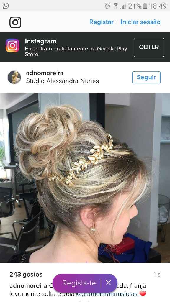 Penteado tipo coque (de lado sem marca a testa) - 2
