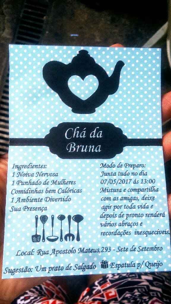Meu convite do chá de cozinha to apaixonada! vem dia 07/05 - 1