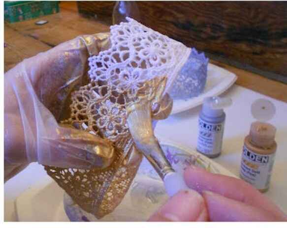 Diy coroa de renda - 2
