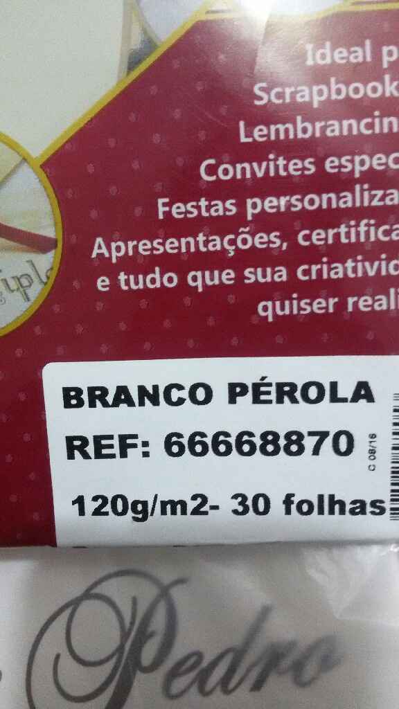 Produção do meu convite de casamento... - 1