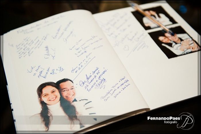 livro de assinatura com foto