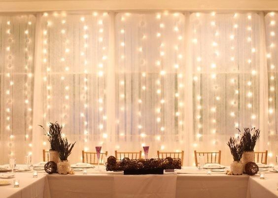 Decoração de Casamento Rústico - Fio de Lampadas
