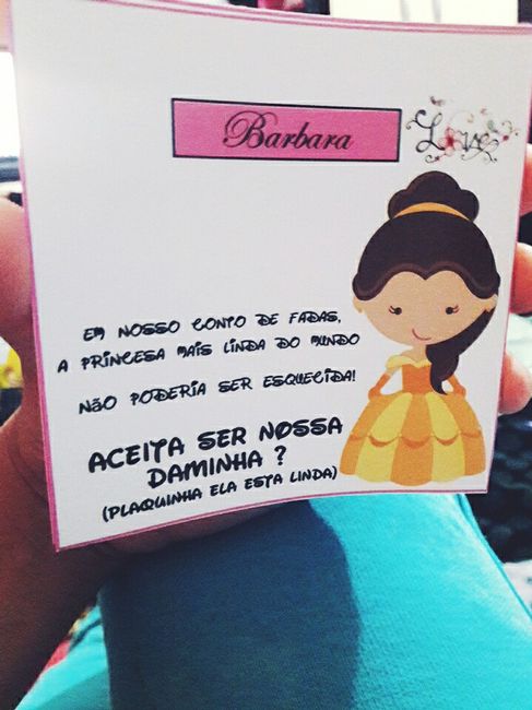 Convites para pagens e noivinhas - 2
