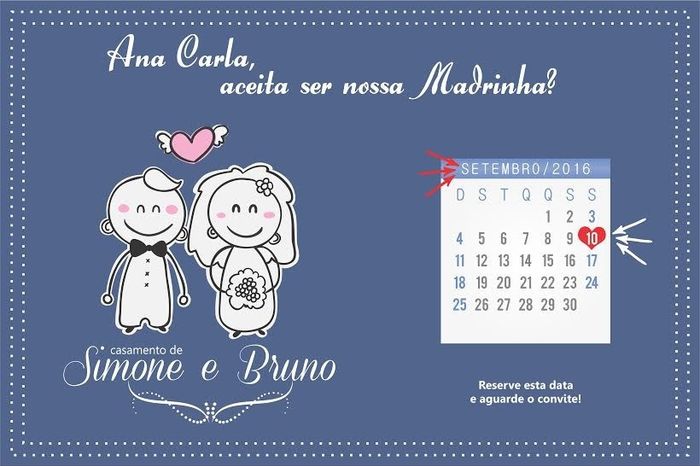 Meus convite aos padrinhos