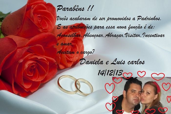 Nossos Convites de Padrinhos Feitos por Nós.