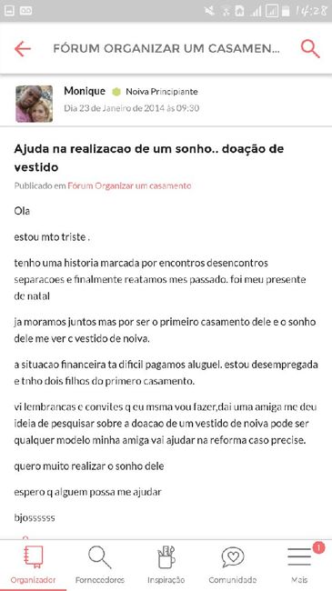  Vestido de noiva para doar - 1