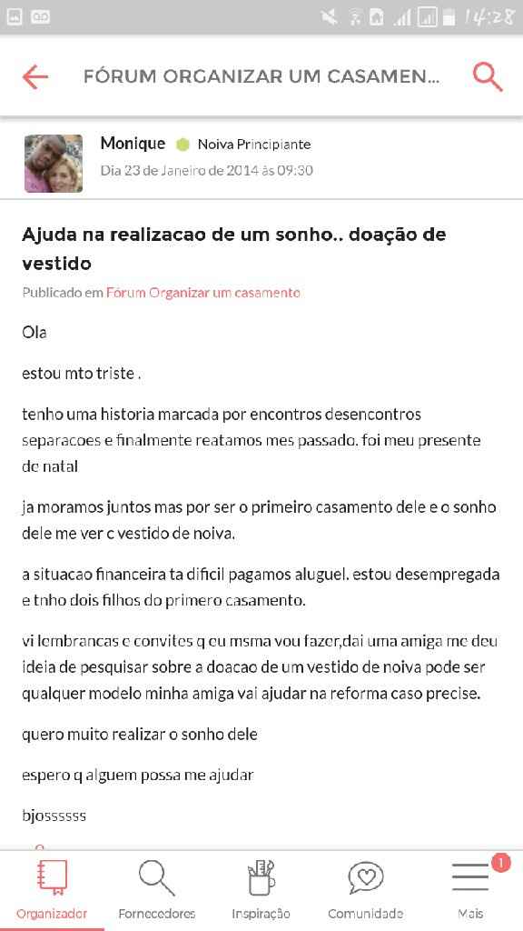  Vestido de noiva para doar - 1