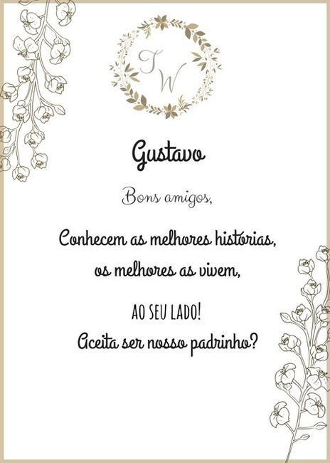 Convite Padrinho