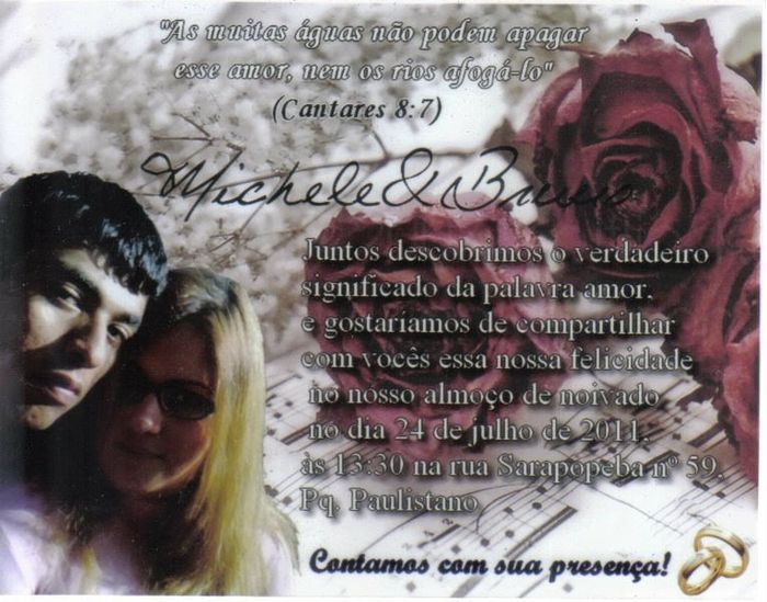 Meu convite de noivado