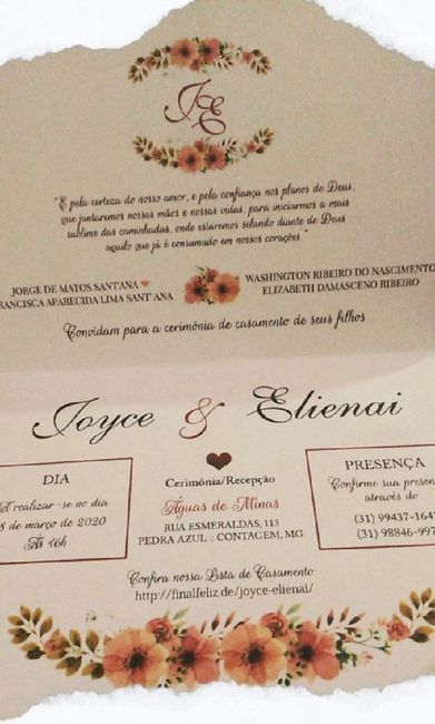 Meu convite de casamento! #vemver 2
