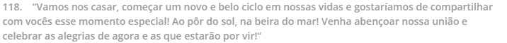 A nossa frase é essa...