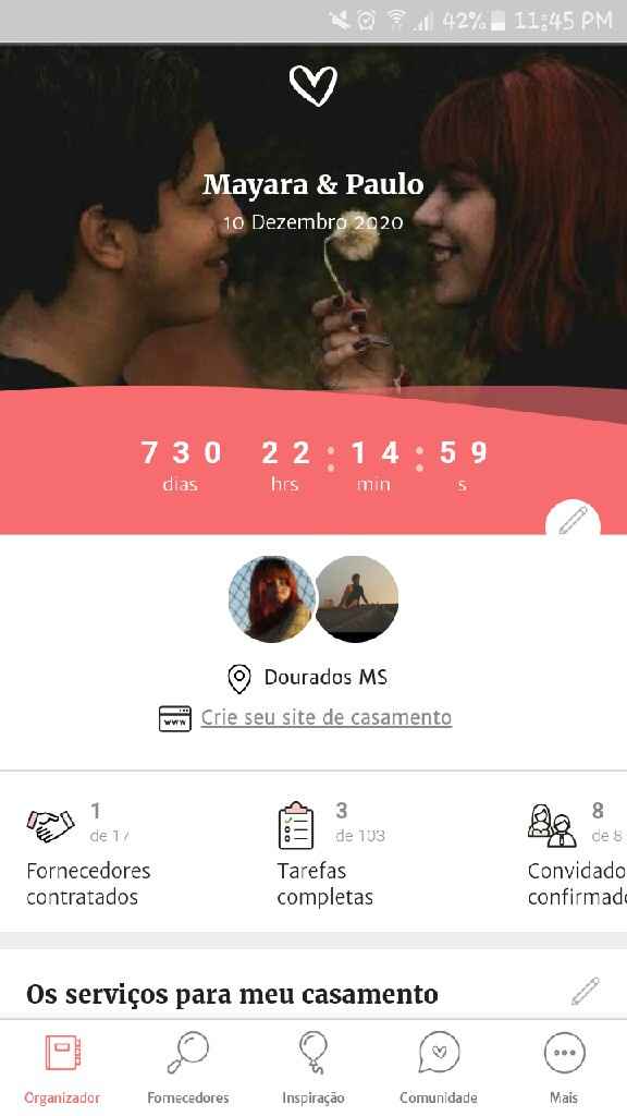 Contagem regressiva Exatamente 2 anos - 1