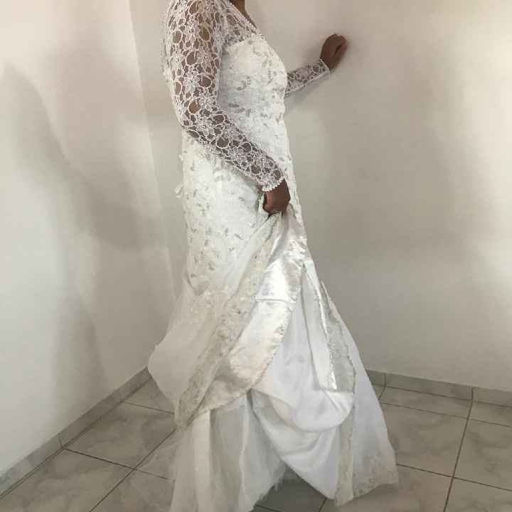 Ajuste vestido de noiva de renda - 1