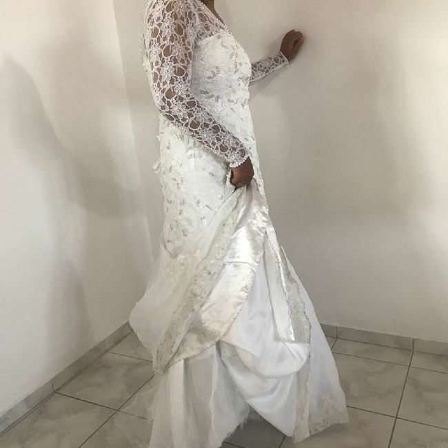 Ajuste vestido de noiva de renda - 1