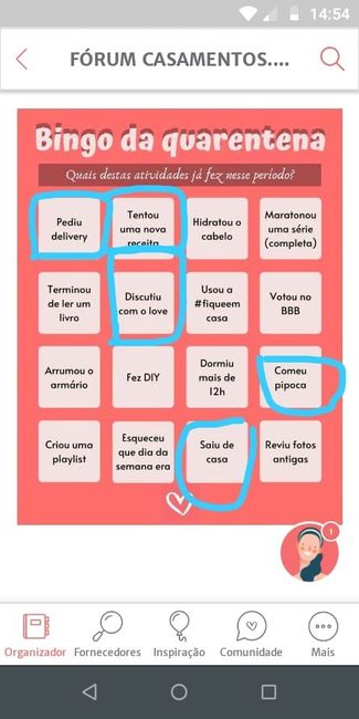 Bingo da quarentena: quem se atreve? #NoivasEmCasa 10
