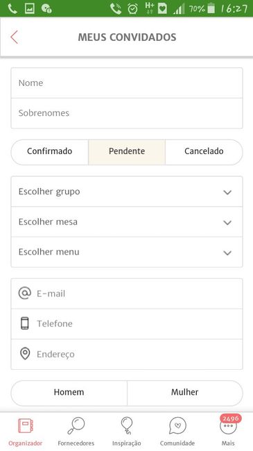 Site de casamento - dificuldades  - 4