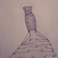 Arriscando no desenho do vestido rs - 1