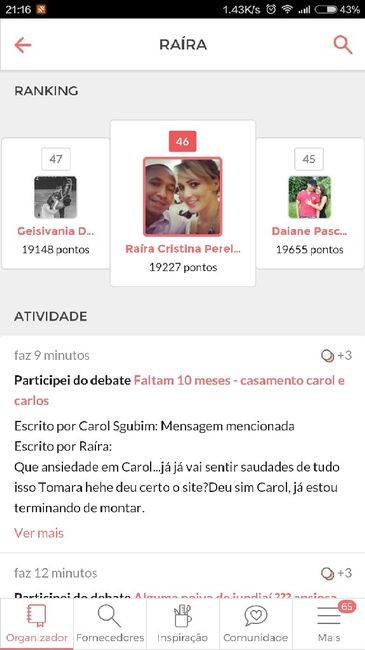 Quem são as suas companheir@s no ranking? - 1