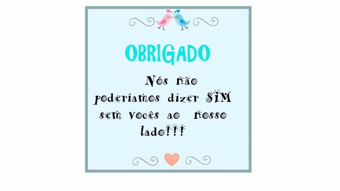 3 - Essa é a tag de agradecimento...