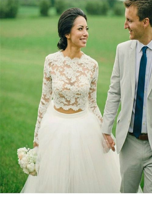 Vestido de noiva com 2 peças - 1