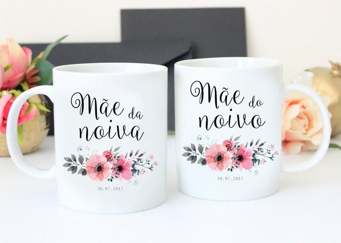 Caneca mãe da noiva e noivo