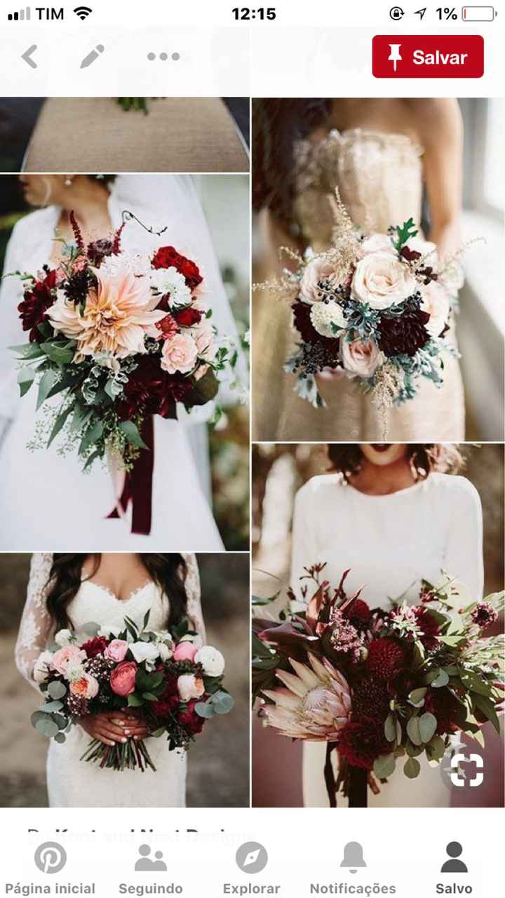 Meu buquê de noiva em um casamento marsala - 2