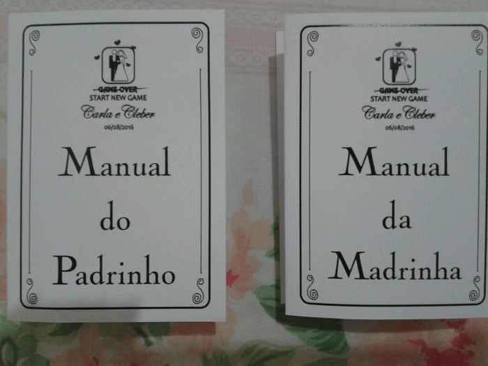 Convite dos padrinhos -manual e lembrança - 3