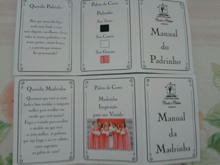 Convite dos padrinhos -manual e lembrança - 5