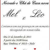 convite de noivado!