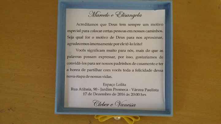 Convites para padrinhos amando - 3