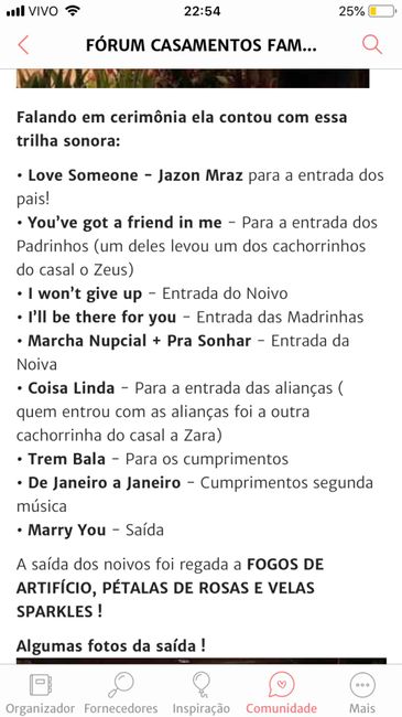 Escolha das músicas! Me ajudem - 1
