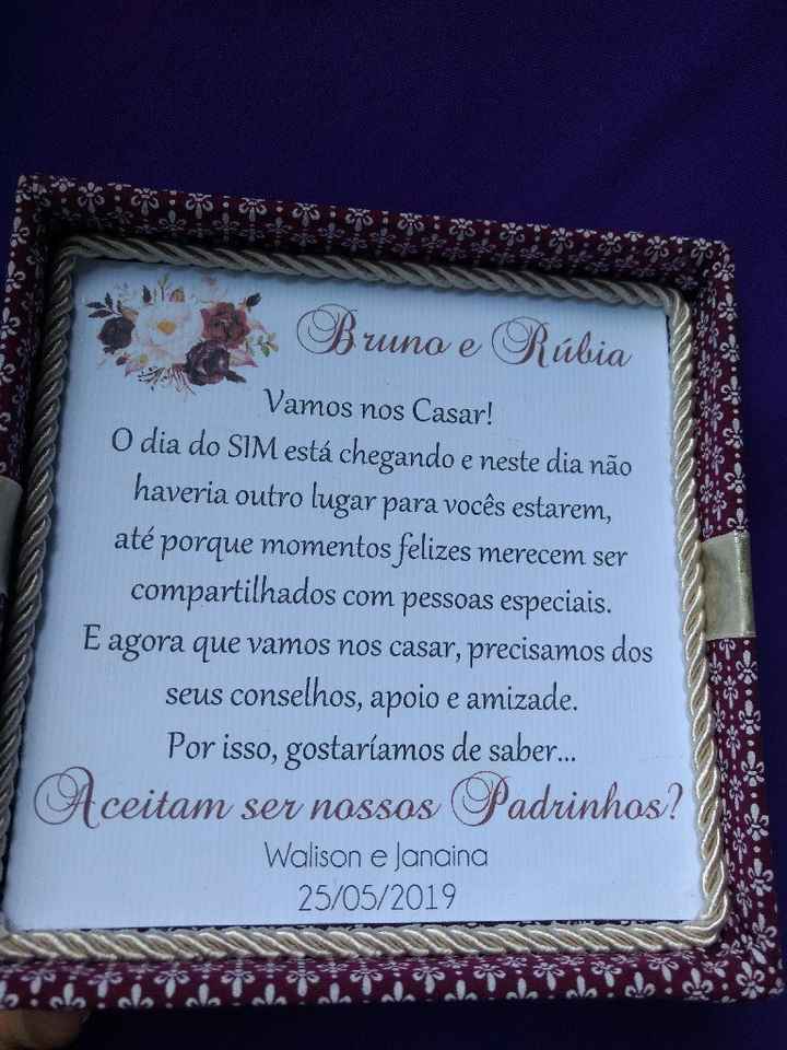 Convites dos padrinhos - Diy - 3