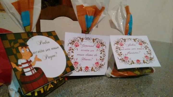 Meus convites de padrinhos, pagem, daminha e florista... - 2