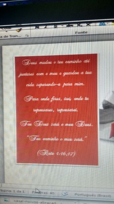 Frase do convite definida - 1