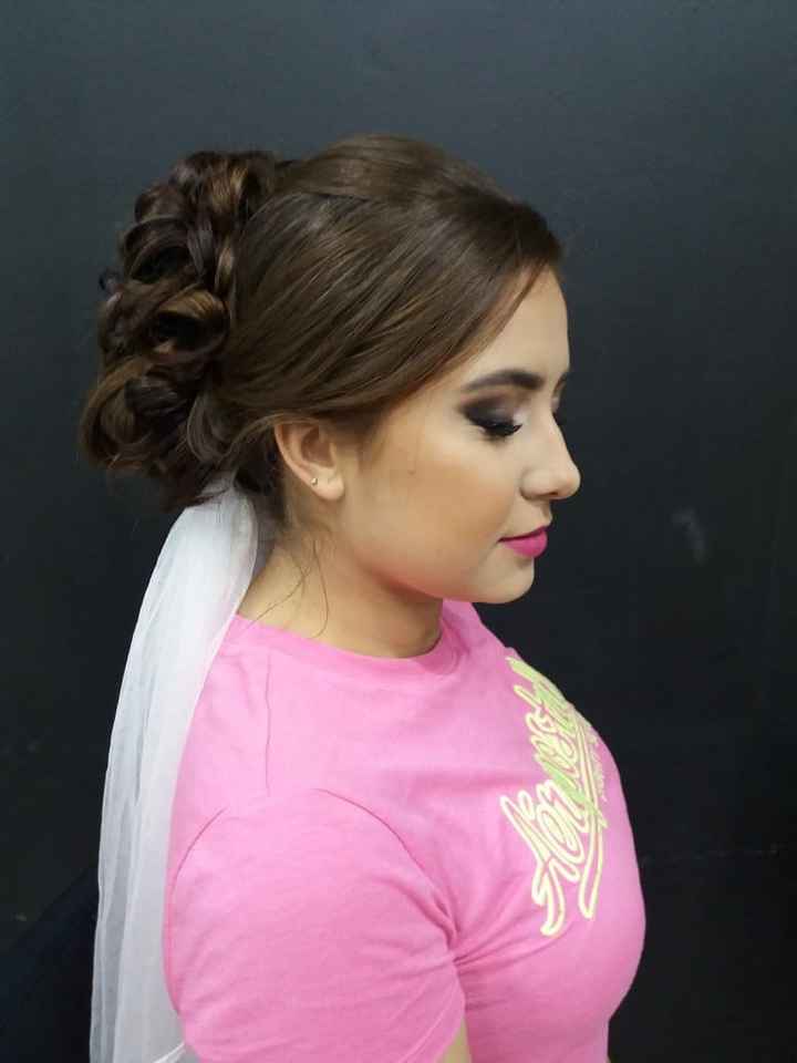 Meu teste de maquiagem e penteado - 2