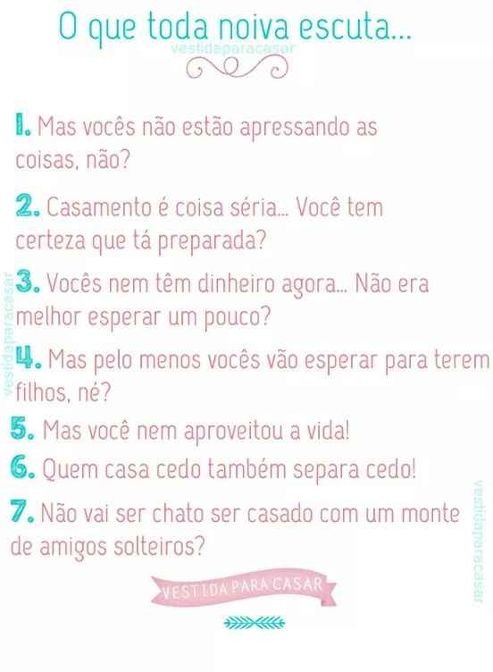 O que toda noiva escuta... - 1