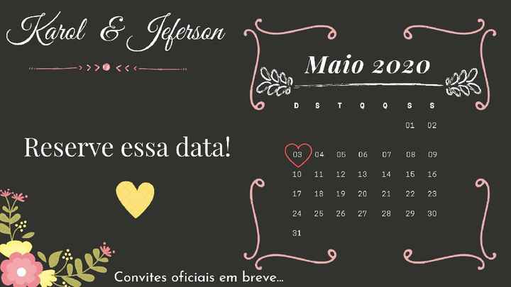 Meu Save the Date - o que vocês acham? - 1