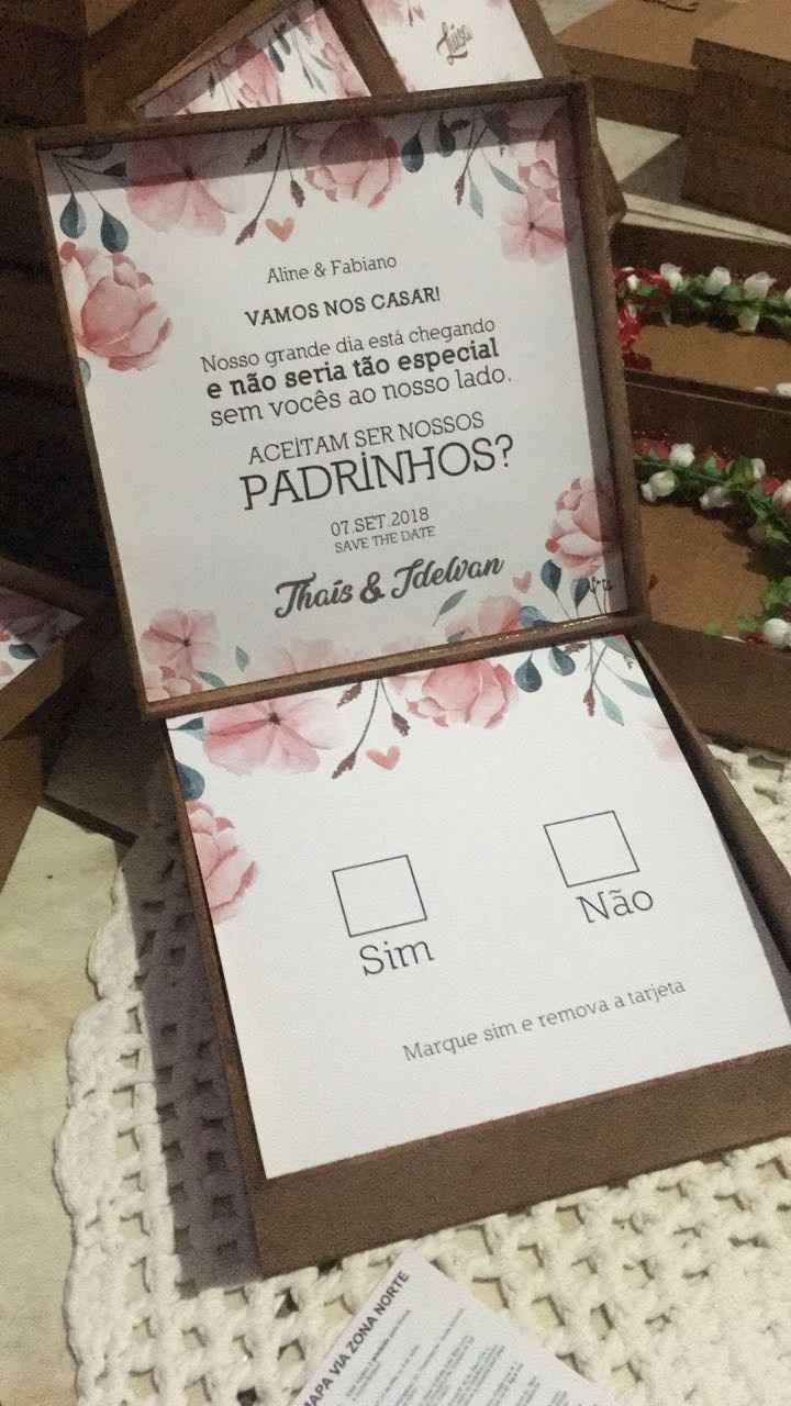 Caixa Padrinhos aberta.