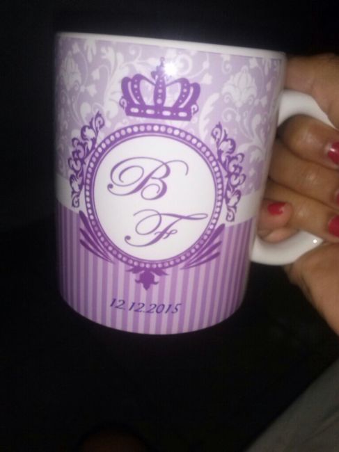 Chegaram as lembrancinhas dos padrinhos e pais/caneca de porcelana - 2