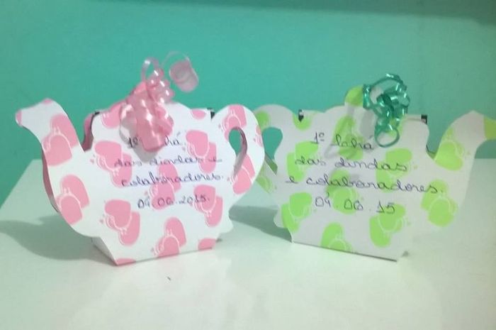 Uma das lembrancinhas do chá